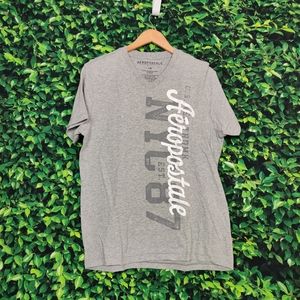 Aeropostale Grey V-Neck T-Shirt